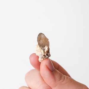 Smoky Quartz on Feldspar