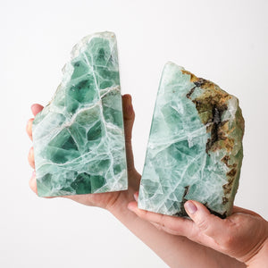 Vibrant Fluorite Bookends