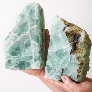 Vibrant Fluorite Bookends