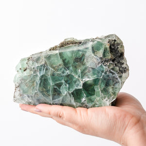 Polished Glassy Fluorite Face