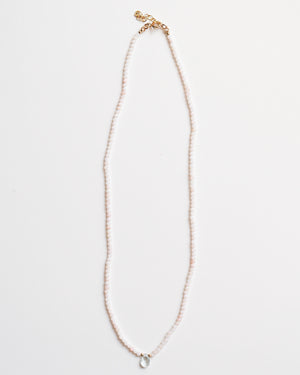 Pink Opal and Aquamarine Necklace
