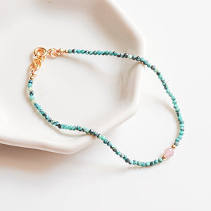 Turquoise with Rose Quartz Bracelet