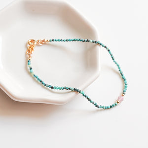 Turquoise with Rose Quartz Bracelet