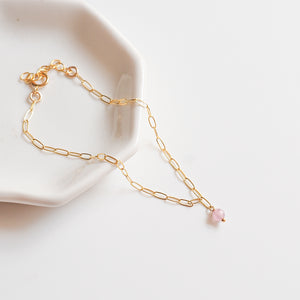 Rose Quartz Link Bracelet