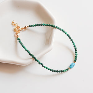 Malachite with Turquoise Bracelet