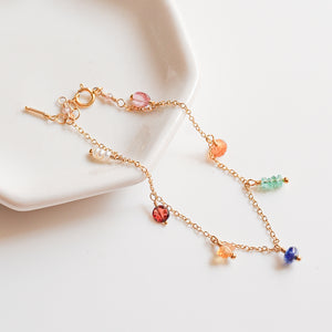 Jewel Toned Charm Bracelet