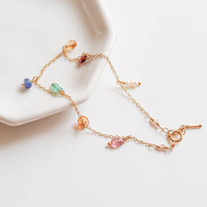 Jewel Toned Charm Bracelet