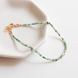Emerald with Aquamarine Bracelet