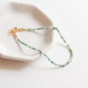 Emerald with Aquamarine Bracelet