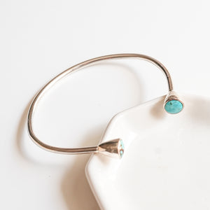 Arizona and Nevada Turquoise on Sterling Silver Cuff