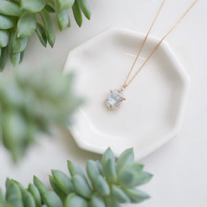 Flashy Rose Cut Moonstone Pendant