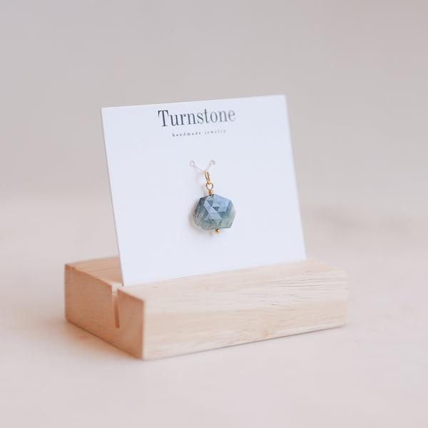 Deep Teal Tourmaline Charm