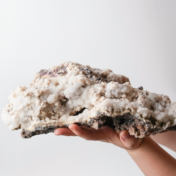 Aragonite, Selenite with Fluorite