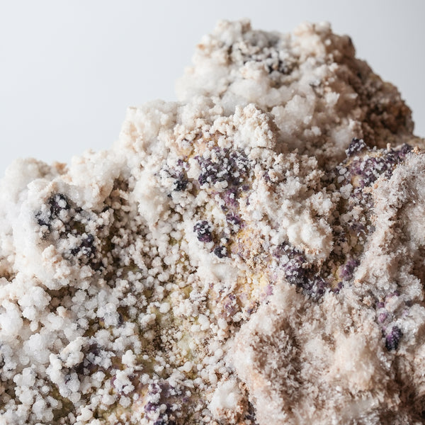 Aragonite, Selenite with Fluorite