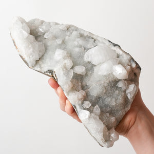 Apophyllite on Quartz