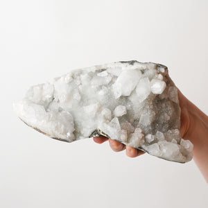 Apophyllite on Quartz