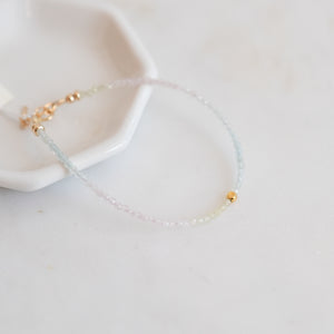 Aquamarine + Morganite Bracelet