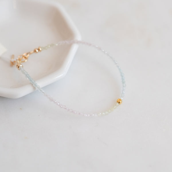 Aquamarine + Morganite Bracelet