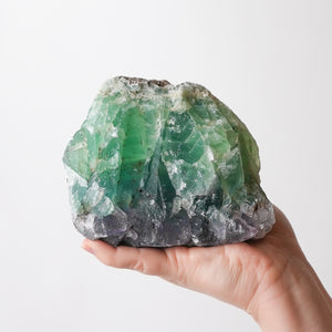 Green and Purple Rough Fluorite