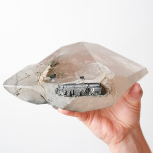 Polished Quartz with Tourmaline