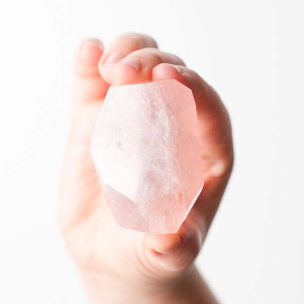 Dreamy Polished Rose Quartz Prism