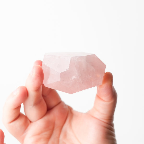 Dreamy Polished Rose Quartz Prism