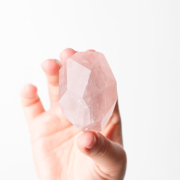Dreamy Polished Rose Quartz Prism