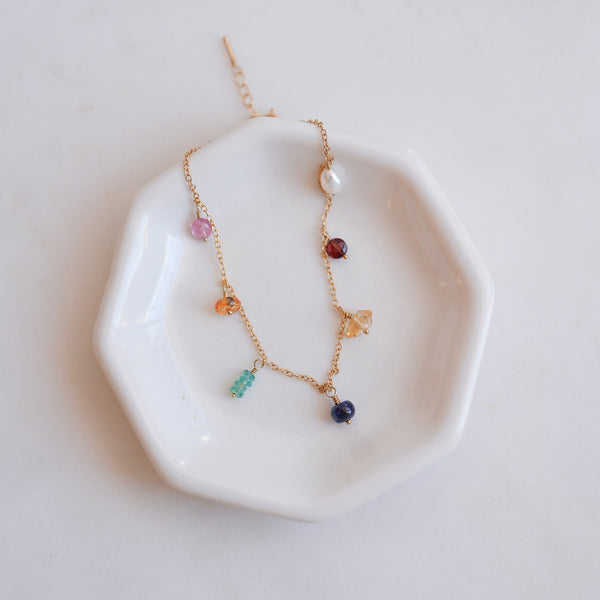 Jewel Toned Charm Bracelet