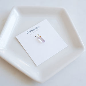 Faceted Amethyst Bar Charm