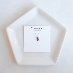 Small Garnet Bar Charm