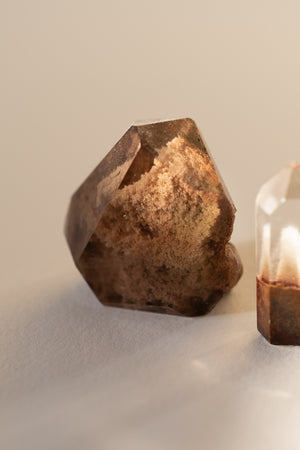 Autumn Brazilian Garden and Phantom Quartz Pair {Artisanal Mining}
