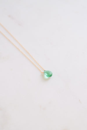 Emerald Quartz Little Gemstone Necklace