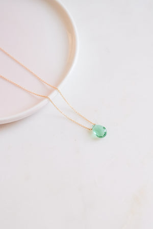 Emerald Quartz Little Gemstone Necklace