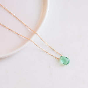 Emerald Quartz Little Gemstone Necklace