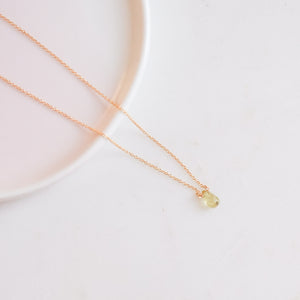 Green Garnet Little Gemstone Necklace