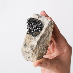 Sphalerite Cluster on Calcite