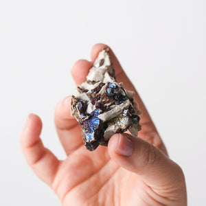 Vibrant Ruby Jack Sphalerite, Druzy Quartz & Chalcopyrite