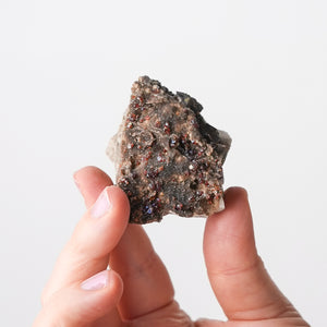 Ruby Jack Sphalerite, Druzy Quartz & Chalcopyrite