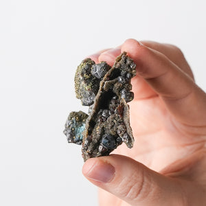 Ruby Jack Sphalerite, Druzy Quartz and Chalcopyrite