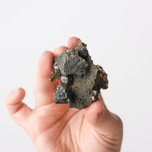 Ruby Jack Sphalerite, Druzy Quartz and Chalcopyrite