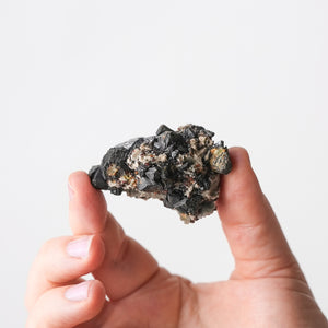 Ruby Jack Sphalerite, Chalcopyrite and Druzy Quartz