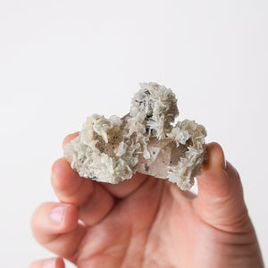 Barite on Calcite with Fluorite