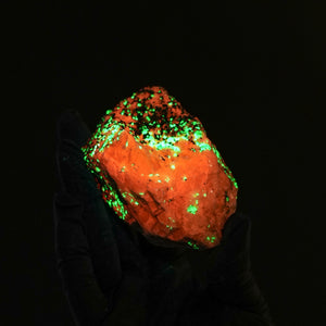 Willemite, Franklinite with Calcite