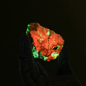 Willemite, Franklinite with Calcite