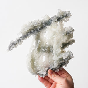 Apophyllite with Druzy Quartz