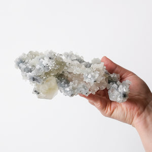 Apophyllite with Druzy Quartz