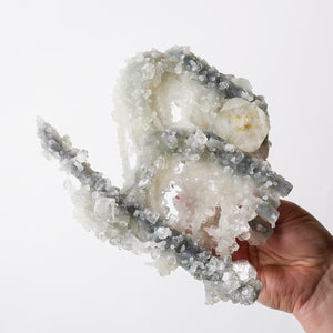 Apophyllite with Druzy Quartz