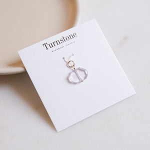 Lavender Quartz Slice Charm