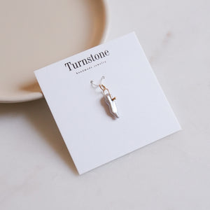 Long Grey Pearl Charm