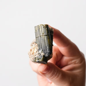 Elbaite Tourmaline with Albite